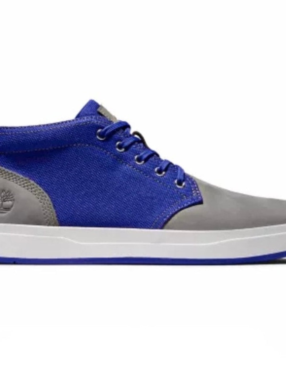 Timberland Royal Blue and Gray Men's Low-Top Canvas Sneakers